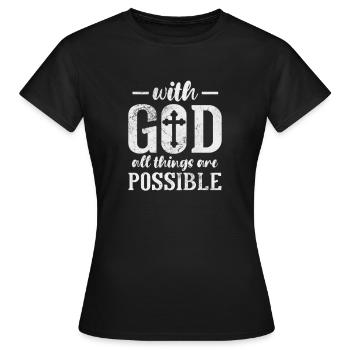Bible - T-shirt Femme - noir - Devant - AI Model Female 172 dark (172cm)