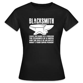 Forgeron Schiede Enclume Cutler Cadeau - T-shirt Femme - noir - Devant - AI Model Female 172 dark (172cm)
