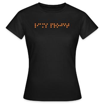 Braille Braille Blind Gift - T-shirt Femme - noir - Devant - AI Model Female 172 dark (172cm)