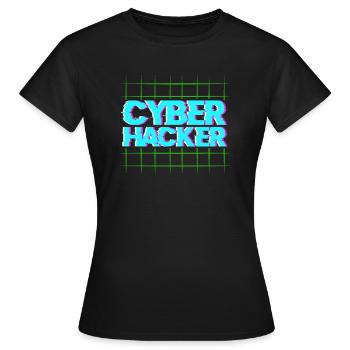 Hacker Coder Computer Hacking Cadeau - T-shirt Femme - noir - Devant - AI Model Female 172 dark (172cm)