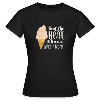 Eiscreme - Frauen T-Shirt - Schwarz - Vorne - AI Model Female 172 dark (172cm)