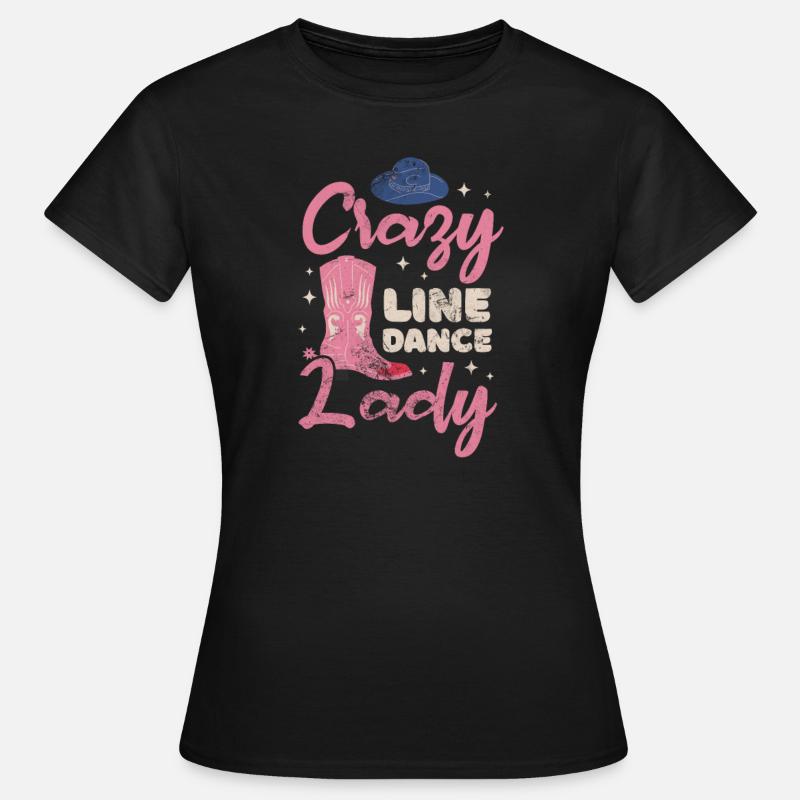 Linedance - Frauen T-Shirt - Schwarz