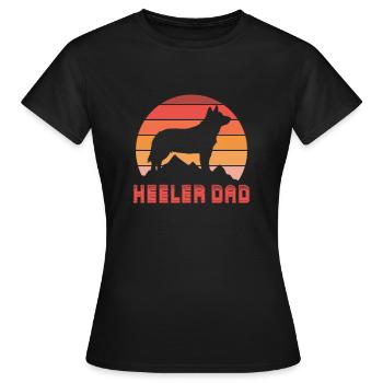 Australian Cattle Dog Vater Hund Hunde Geschenk - Frauen T-Shirt - Schwarz - Vorne - AI Model Female 172 dark (172cm)