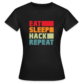 Hacker Coder Computer Hacking Cadeau - T-shirt Femme - noir - Devant - AI Model Female 172 dark (172cm)