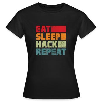 Hacker - T-shirt Femme - noir - Devant - AI Model Female 172 dark (172cm)