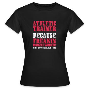 Sports Physician - Women's T-Shirt - black - Front - AI Model Female 172 dark (172cm)