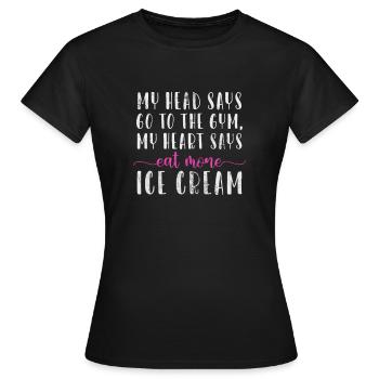 Eiscreme - Frauen T-Shirt - Schwarz - Vorne - AI Model Female 172 dark (172cm)
