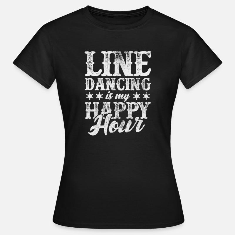 Linedance - Frauen T-Shirt - Schwarz