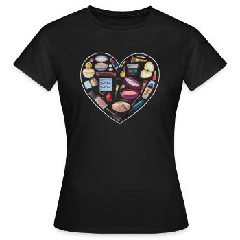 Esthéticien - T-shirt Femme - noir - Devant - AI Model Female 172 dark (172cm)