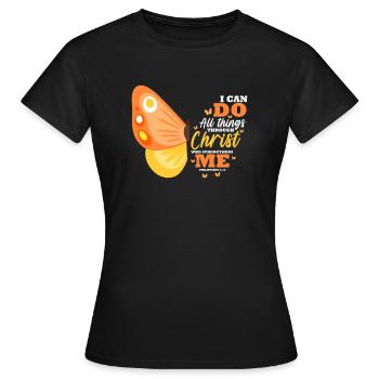 Bible Bible Versets chrétiens Don de Jésus - T-shirt Femme - noir - Devant - AI Model Female 172 dark (172cm)