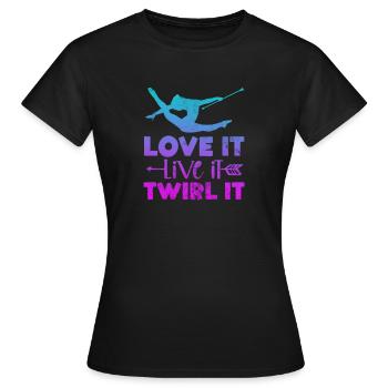 Baton Twirling - Women's T-Shirt - black - Front - AI Model Female 172 dark (172cm)