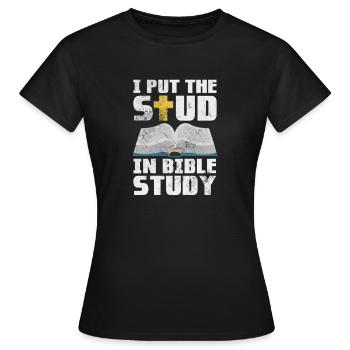 Bible - T-shirt Femme - noir - Devant - AI Model Female 172 dark (172cm)