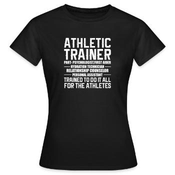 Sports Physician - Women's T-Shirt - black - Front - AI Model Female 172 dark (172cm)