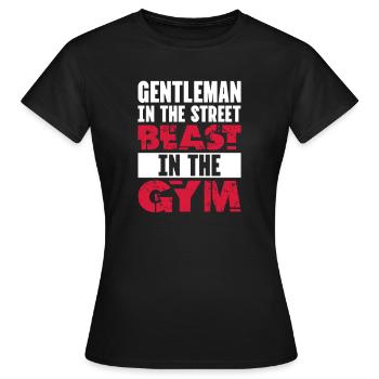 Bodybuilder Body Building Fitness Gym Gift - Women's T-Shirt - black - Front - AI Model Female 172 dark (172cm)