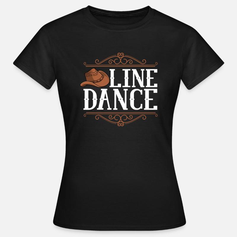 Linedance Country Line Dancer Linedancing Gift - Women's T-Shirt - black