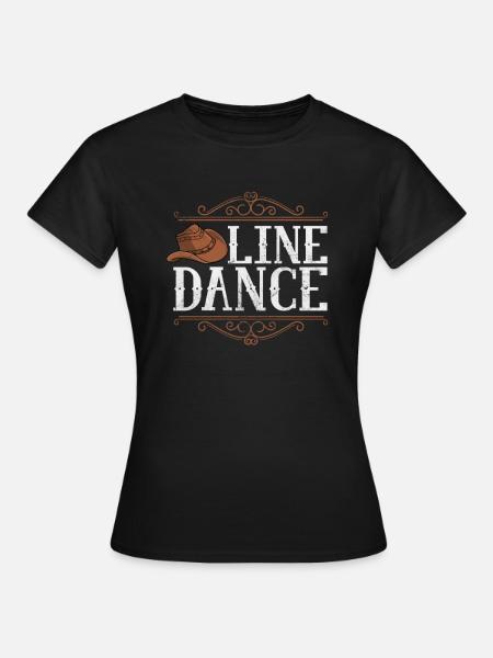 Linedance - Frauen T-Shirt - Schwarz