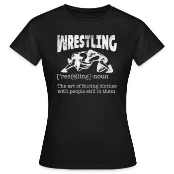Wrestling - Frauen T-Shirt - Schwarz - Vorne - AI Model Female 172 dark (172cm)