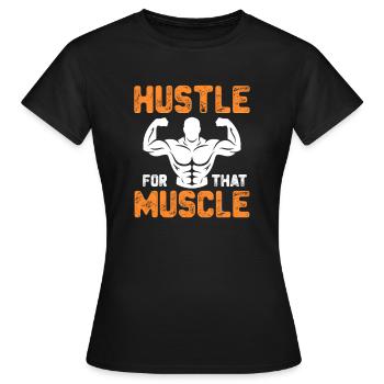 Bodybuilder Body Building Fitness Gym Cadeau - T-shirt Femme - noir - Devant - AI Model Female 172 dark (172cm)