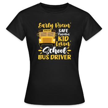 Chauffeur de bus Chauffeur de bus Bus Schuhlbus Cadeau - T-shirt Femme - noir - Devant - AI Model Female 172 dark (172cm)