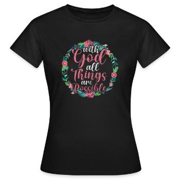 Bible - T-shirt Femme - noir - Devant - AI Model Female 172 dark (172cm)