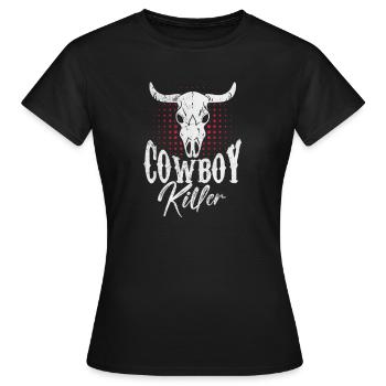 Cow-boy - T-shirt Femme - noir - Devant - AI Model Female 172 dark (172cm)
