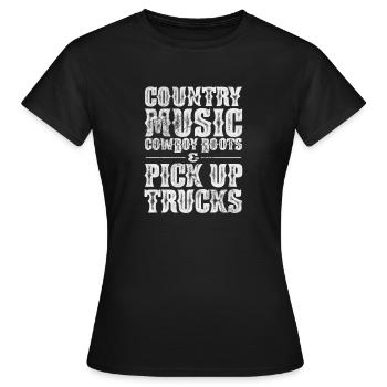 Cow-boy - T-shirt Femme - noir - Devant - AI Model Female 172 dark (172cm)