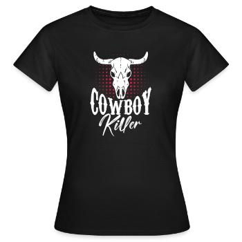 Cowboy Cowboy bottes Western cadeau - T-shirt Femme - noir - Devant - AI Model Female 172 dark (172cm)