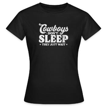 Cow-boy - T-shirt Femme - noir - Devant - AI Model Female 172 dark (172cm)