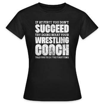 Wrestling - Frauen T-Shirt - Schwarz - Vorne - AI Model Female 172 dark (172cm)