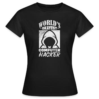 Hacker - T-shirt Femme - noir - Devant - AI Model Female 172 dark (172cm)