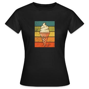 Eiscreme - Frauen T-Shirt - Schwarz - Vorne - AI Model Female 172 dark (172cm)