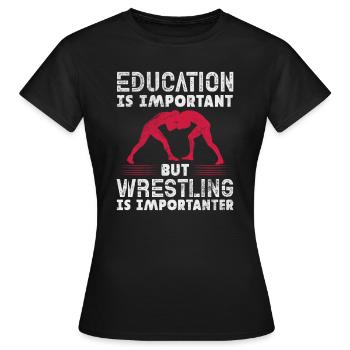 Wrestling - Frauen T-Shirt - Schwarz - Vorne - AI Model Female 172 dark (172cm)