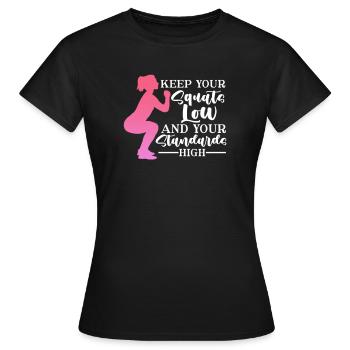 Bodybuilder Body Building Fitness Gym cadeau - T-shirt Femme - noir - Devant - AI Model Female 172 dark (172cm)