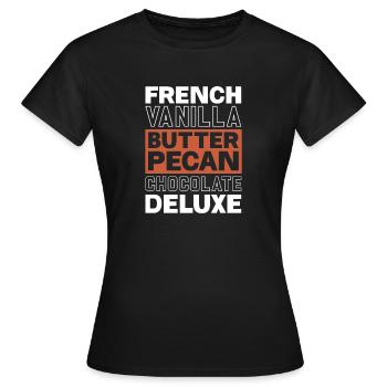 Schokolade Schoko Essen Kakao Geschenk - Frauen T-Shirt - Schwarz - Vorne - AI Model Female 172 dark (172cm)