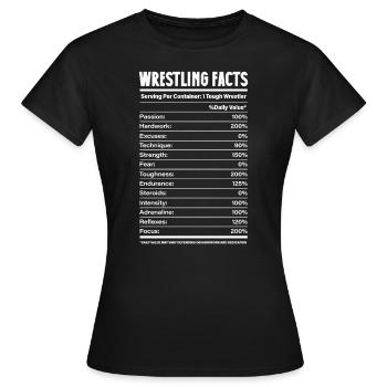 Wrestling Wrestler Fight Wrestling Ringer Gift - Women's T-Shirt - black - Front - AI Model Female 172 dark (172cm)