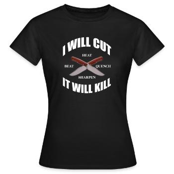 Forgeron Schiede enclume coutelier cadeau - T-shirt Femme - noir - Devant - AI Model Female 172 dark (172cm)