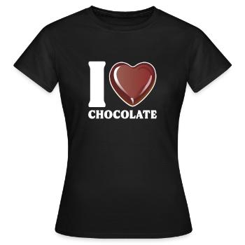 Schokolade Schoko Essen Kakao Geschenk - Frauen T-Shirt - Schwarz - Vorne - AI Model Female 172 dark (172cm)