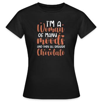 Schokolade Schoko Essen Kakao Geschenk - Frauen T-Shirt - Schwarz - Vorne - AI Model Female 172 dark (172cm)