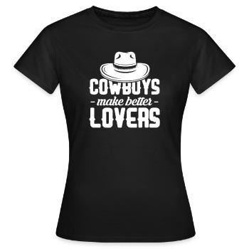 Cowboy Cowboy bottes Western cadeau - T-shirt Femme - noir - Devant - AI Model Female 172 dark (172cm)