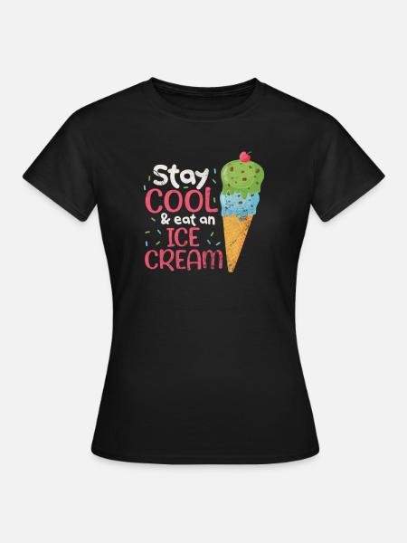 Eiscreme - Frauen T-Shirt - Schwarz