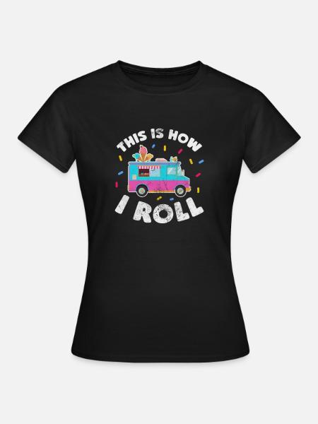 Eiscreme - Frauen T-Shirt - Schwarz
