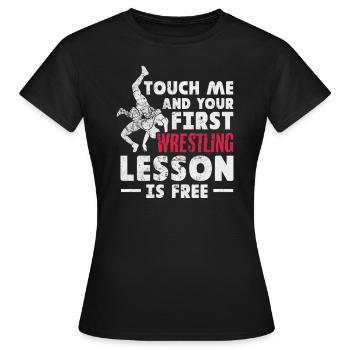 Wrestling - Frauen T-Shirt - Schwarz - Vorne - AI Model Female 172 dark (172cm)
