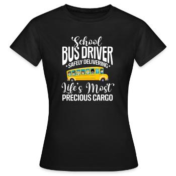Chauffeur de bus Chauffeur de bus Bus Schuhlbus cadeau - T-shirt Femme - noir - Devant - AI Model Female 172 dark (172cm)