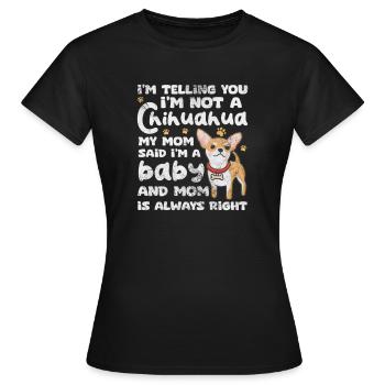 Chihuahua - T-shirt Femme - noir - Devant - AI Model Female 172 dark (172cm)
