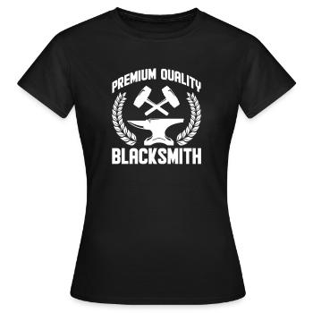 Forgeron Schiede enclume coutelier cadeau - T-shirt Femme - noir - Devant - AI Model Female 172 dark (172cm)