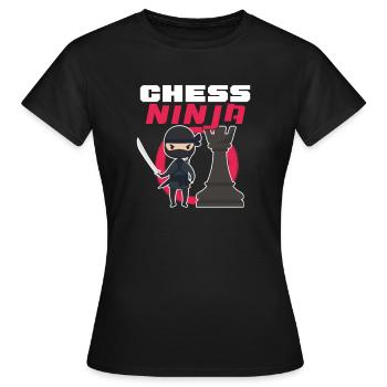 Échecs Échiquier Échec et mat Joueur d’échecs - T-shirt Femme - noir - Devant - AI Model Female 172 dark (172cm)