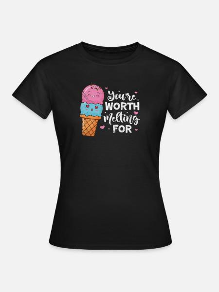Eiscreme - Frauen T-Shirt - Schwarz