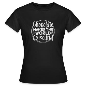 Schokolade - Frauen T-Shirt - Schwarz - Vorne - AI Model Female 172 dark (172cm)