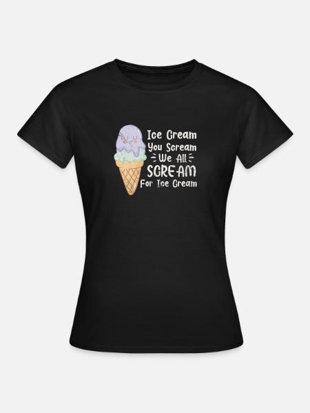 Eiscreme - Frauen T-Shirt - Schwarz