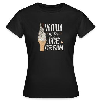 Eiscreme - Frauen T-Shirt - Schwarz - Vorne - AI Model Female 172 dark (172cm)